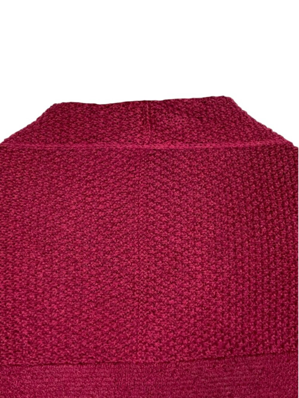 Eileen Fisher Woman 2X 100% Wool Italian Yarn Open Front Cardigan Berry - Picture 6 of 10